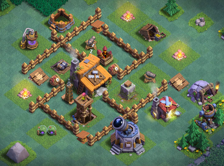 clash of clans builder hall 3 base design